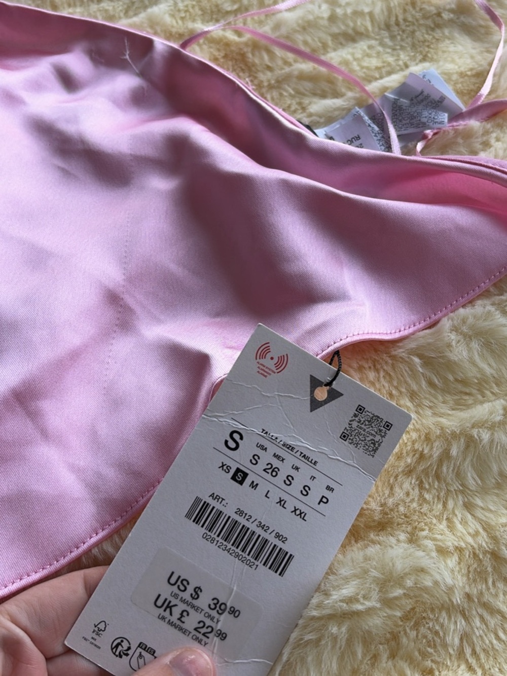 Zara pink silk halter tank - Picture 2 of 3